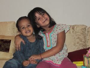 Aiyana with her brother Shaunak in 2011