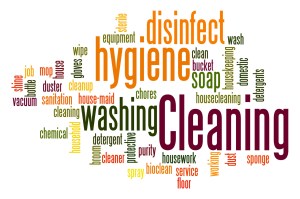 Cleaning word cloud concept